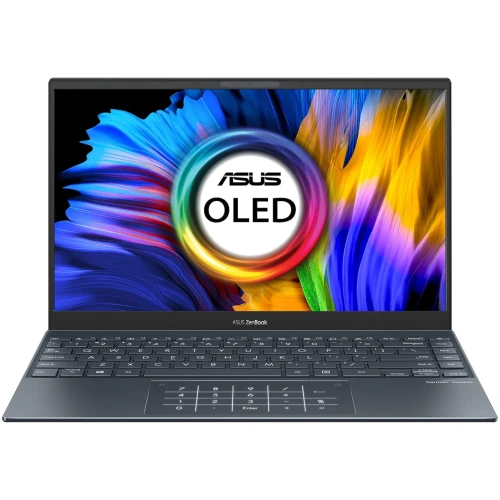 ASUS ZENBOOK 13 UX325EA-KG502TS,11TH GENERATION INTEL CORE I5 –1135G7 PROCESSOR , 8GB RAM , 512 GB SSD, 13.3" FHD OLED, INTEL INTEGRATED IRIS XE GRAPHICS, BACKLIT CHICLET KEYBOARD WITH NUMBER PAD, WINDOWS 10 HOME, MSOFFICE HOME & STUDENT 2019, PINE GREY COLOR.