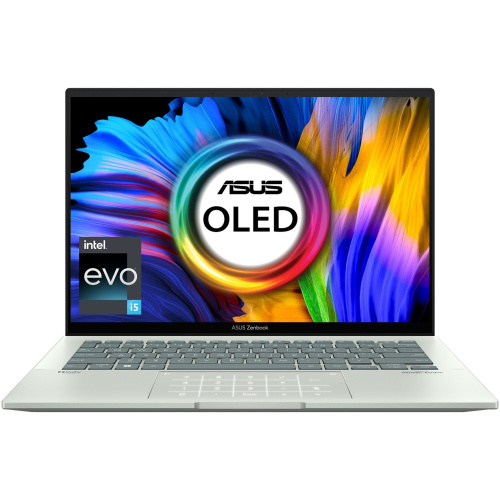 ASUS ZENBOOK 14 OLED UX3402ZA-KM532WS, INTEL 12TH GEN CORE I5-1240P, 16GB RAM, 512 GB SSD,  14.0" OLED, WIN 11 SL, OFFICE HOME 2021,  BACKLIT CHICLET KEYBOARD, FINGER PRINT READER, AQUA CELADON COLOR.
