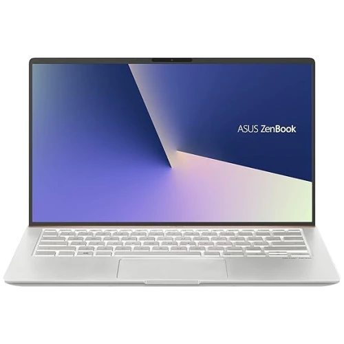 ASUS ZENBOOK 14 UX433FA-A6111T,INTEL CORE I7-8565U PROCESSOR , 8GB RAM , 512 GB SSD, 14" FHD  LED, INTEL  UHD 620 GRAPHICS, FULL-SIZE BACKLIT KEYBOARD, FINGER PRINT READER ,WINDOWS 10 HOME, MSOFFICE HOME & STUDENT 2019, ICICLE SILVER METAL COLOR.