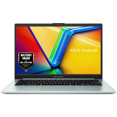 ASUS VIVOBOOK GO 14-E1404FA-NK543WS, 7TH GEN AMD RYZEN 5 7520U PROCESSOR, 16GB RAM, 512 GB SSD, 14" FHD, AMD RADEON GRAPHICS, CHICLET KEYBOARD WHICH SUPPORT NUMBERPAD, WINDOWS 11 HOME, MSOFFICE HOME & STUDENT 2021, GREY GREEN COLOR.