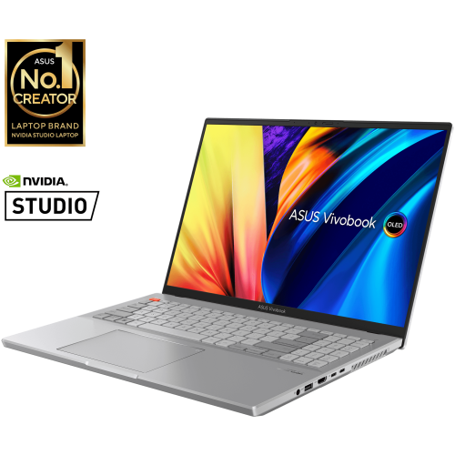 ASUS VIVOBOOK PRO 16X OLED N7601ZM-MQ712WS,12TH GENERATION INTEL CORE I7 – 12650H PROCESSOR , 16GB RAM , 1 TB SSD, 16" 4K  OLED , NVIDIA GEFORCE RTX 3060 , BACKLIT CHICLET KEYBOARD , FINGER PRINT READER, WINDOWS 11 HOME, MSOFFICE HOME & STUDENT 2021,  COOL SILVER COLOR.