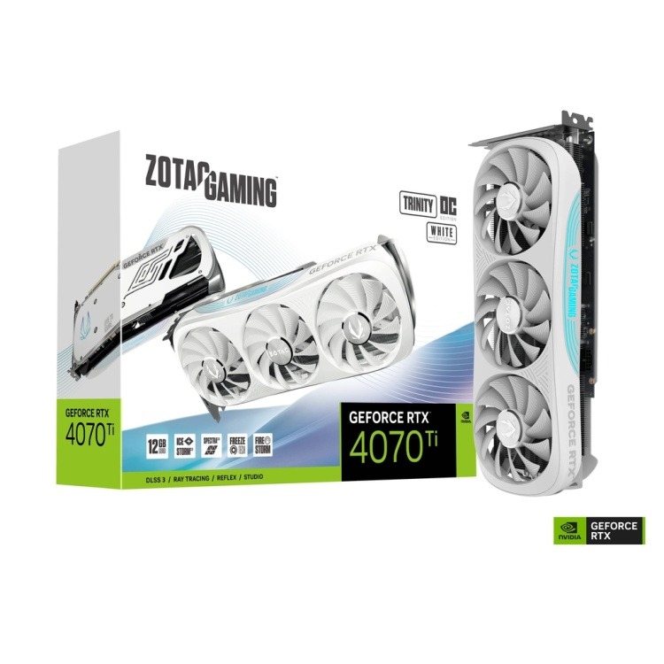 ZOTAC – GAMING GEFORCE 12GB RTX 4070 TI TRINITY OC WHITE EDITION