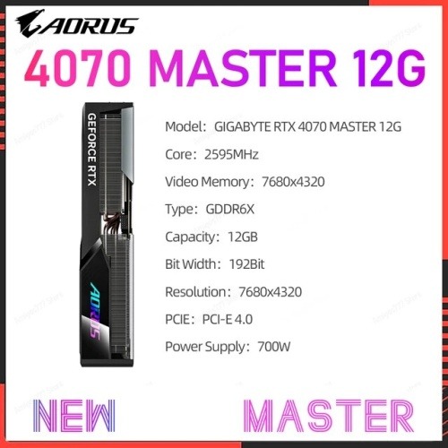 GIGABYTE - AORUS GEFORCE RTX™ 4070 MASTER 12G