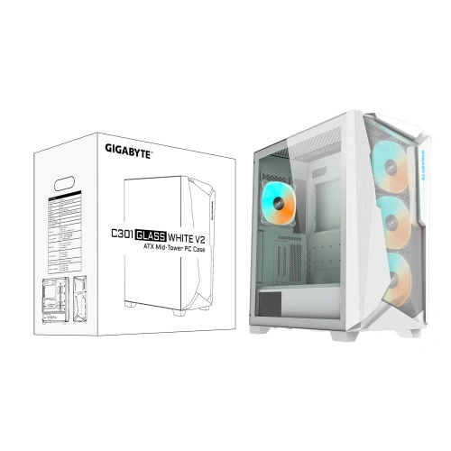 GIGABYTE C301 WHITE GLASS V2 CABINET