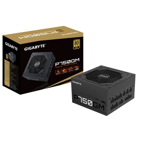 GIGABYTE P750GM 750W 80 PLUS GOLD, FULLY MODULAR SMPS