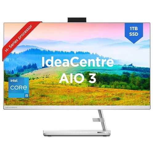 LENOVO IDEACENTRE AIO 3 INTEL I5-13420H 27" FHD IPS 3-SIDE EDGELESS ALL-IN-ONE DESKTOP (16GB/1TB SSD/WIN11/MS OFFICE 2021/5.0 MP +IR CAMERA/3WX2 SPEAKER/ALEXA/WIRELESS KEYBOARD & MOUSE), F0GJ00XBIN