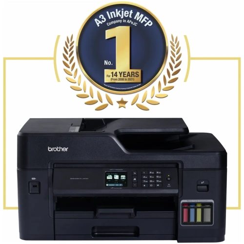 BROTHER MFC-T4500DW EFFICIENCY ENGINEERED - A3 REFILL INK TANK MULTI-FUNCTION CENTRE WITH WIRELESS & ETHERNET CONNECTIVITY, AUTOMATIC 2-SIDED COLOUR PRINT, ADF - SCAN/COPY/FAX. PROFESSIONALLY DESIGNED FOR FAST PRINT SPEEDS, LOW COST HIGH RESOLUTION PHOTO QUALITY WITH ULTRA HIGH YIELD INK BOTTLES, WI-FI DIRECT, MOBILE & USB PRINT