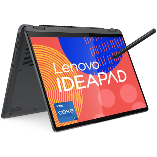 LENOVO IDEAPAD FLEX 5 INTEL CORE I7-1255U 14"(35.5CM) WUXGA+ IPS 2-IN-1 LAPTOP (16GB/512GB SSD/WIN 11/OFFICE 2021/BACKLIT KB/FPR/FHD CAMERA/ALEXA/3 MONTH GAME PASS/STORM GREY/1.5KG), 82R700C0IN